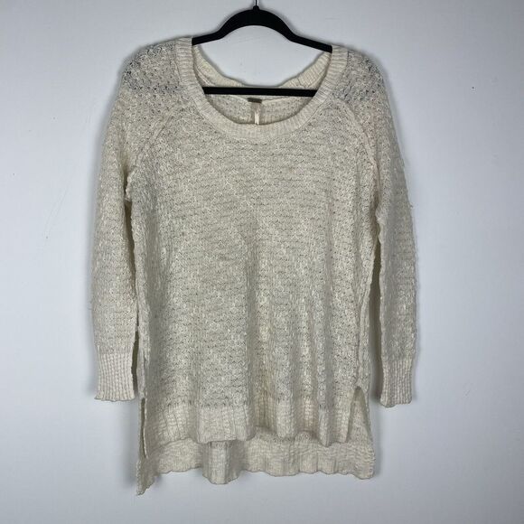 Free People Sweaters - Women's FREE PEOPLE Beige Wool Blend Long Sleeve Sweater Size S/P